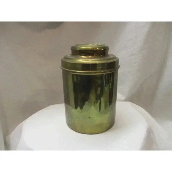 La Palina Senators Brass Cigar Humidor Round Brass cigar tin trinket - Picture 1 of 4